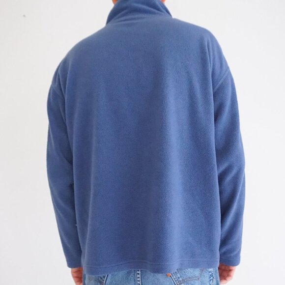 VTG '90S Northern Elements Blue Fleece Quarter Zip Hiking Pullover Sweater XL - Picture 2 of 10